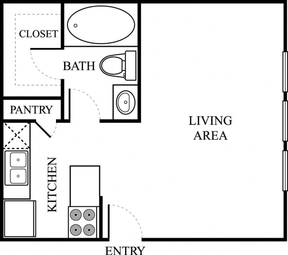Floor Plans of The Colony in Universal City, TX